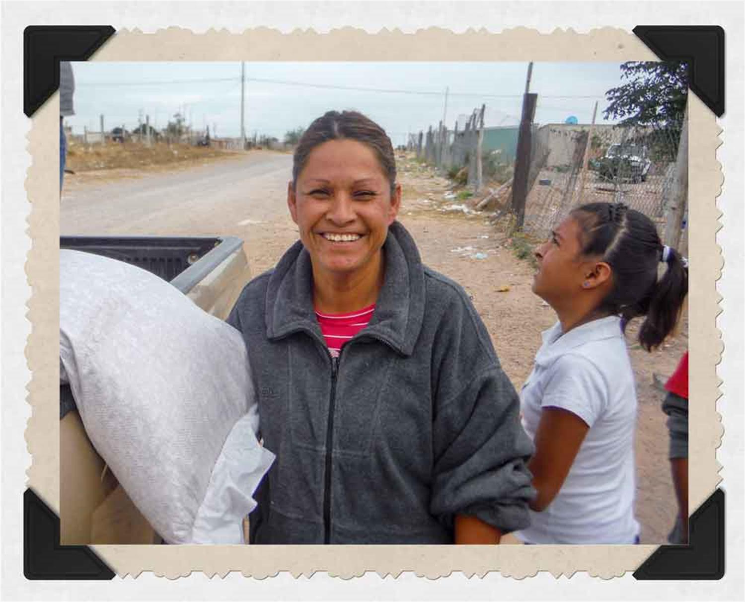 mom and daughter with beans