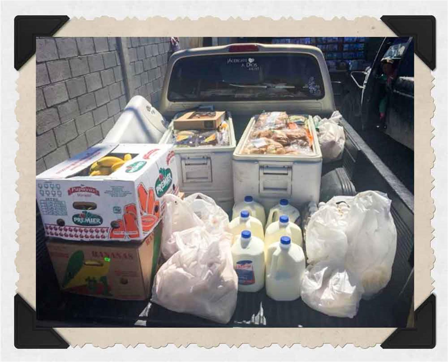 pickup with healthy foods to deliver